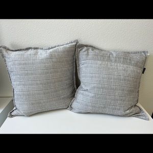 Grey throw pillows